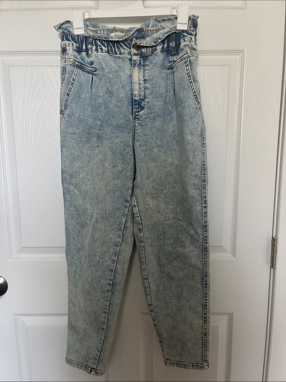 Vintage America Light Blue High-Rise Paperbag Jeans